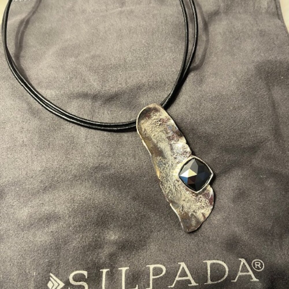 Silpada Sterling - Black Stone Statement Necklace